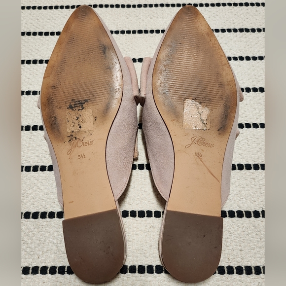 J Crew Pink Suede Mules - Picture 5 of 5